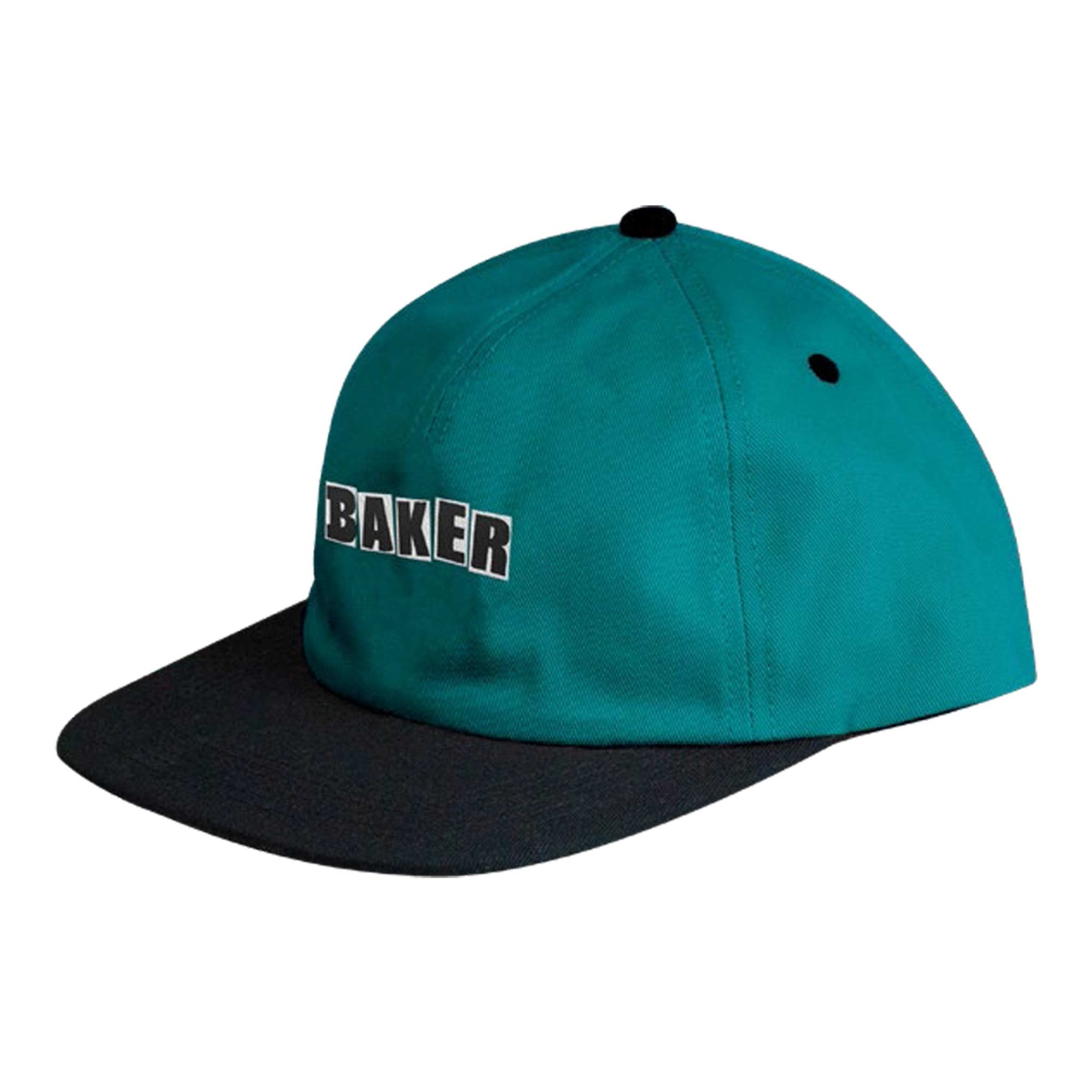 BAKER Cap BRAND LOGO Snapback, black/aqua