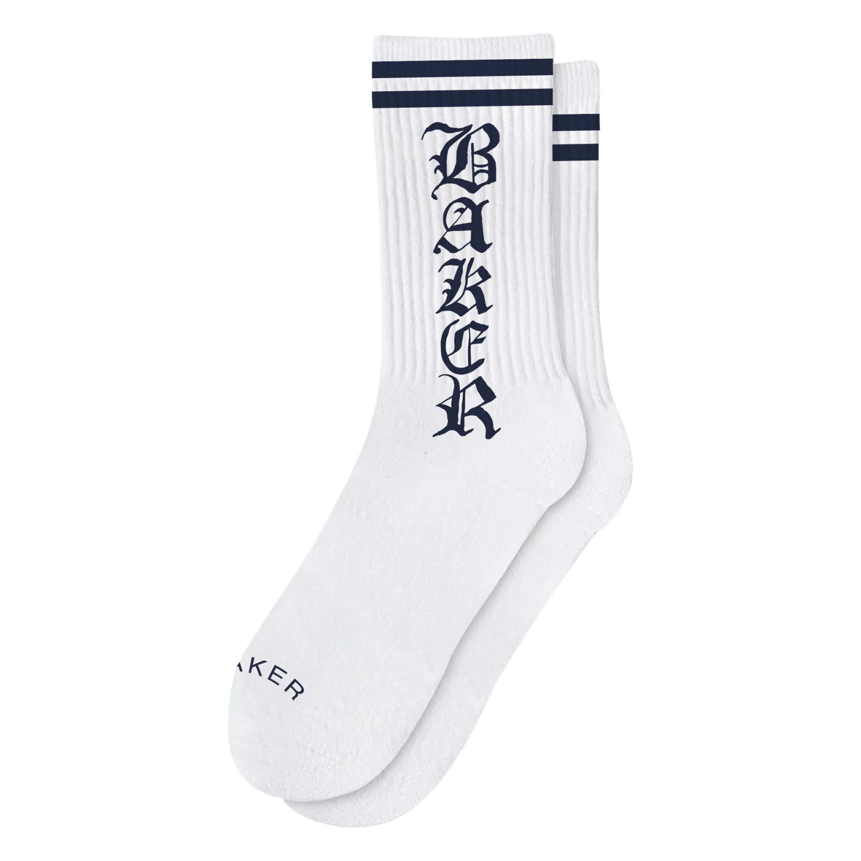 BAKER Socks OLD E, white/navy