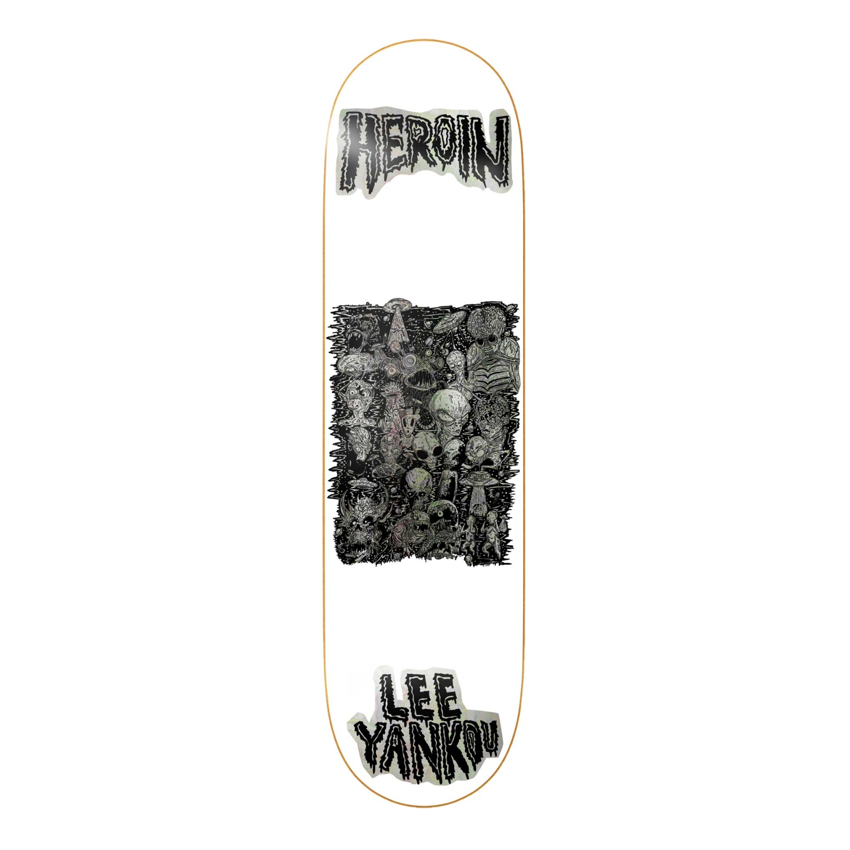 HEROIN Deck ALLEGORY OF FREAR LY 8.25, white/black 8.2''