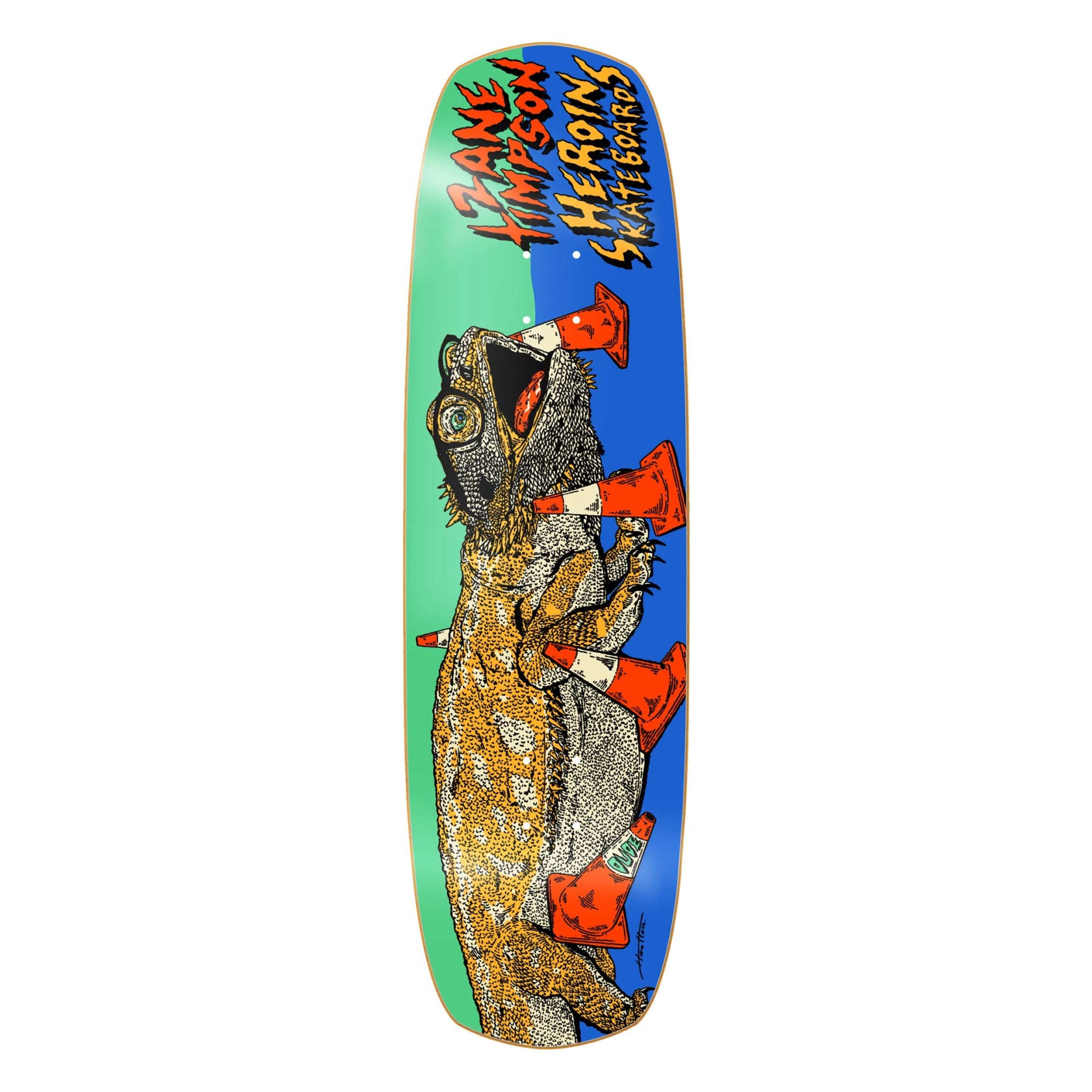 HEROIN Deck DUDE SYM DOUBLR SHOVEL ZT 9.0, assorted 9.0''