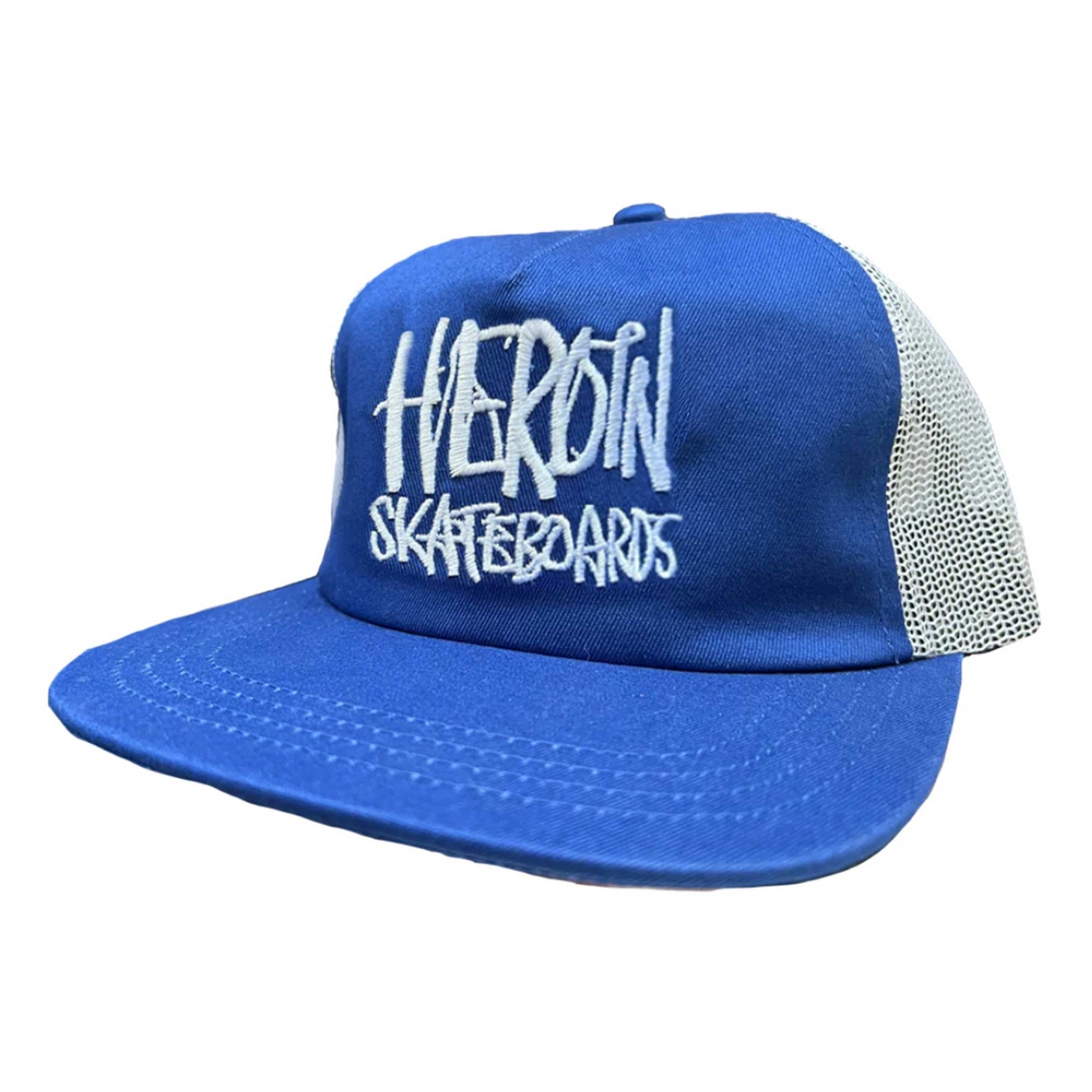 HEROIN Cap MARKER Trucker Hat, royal blue
