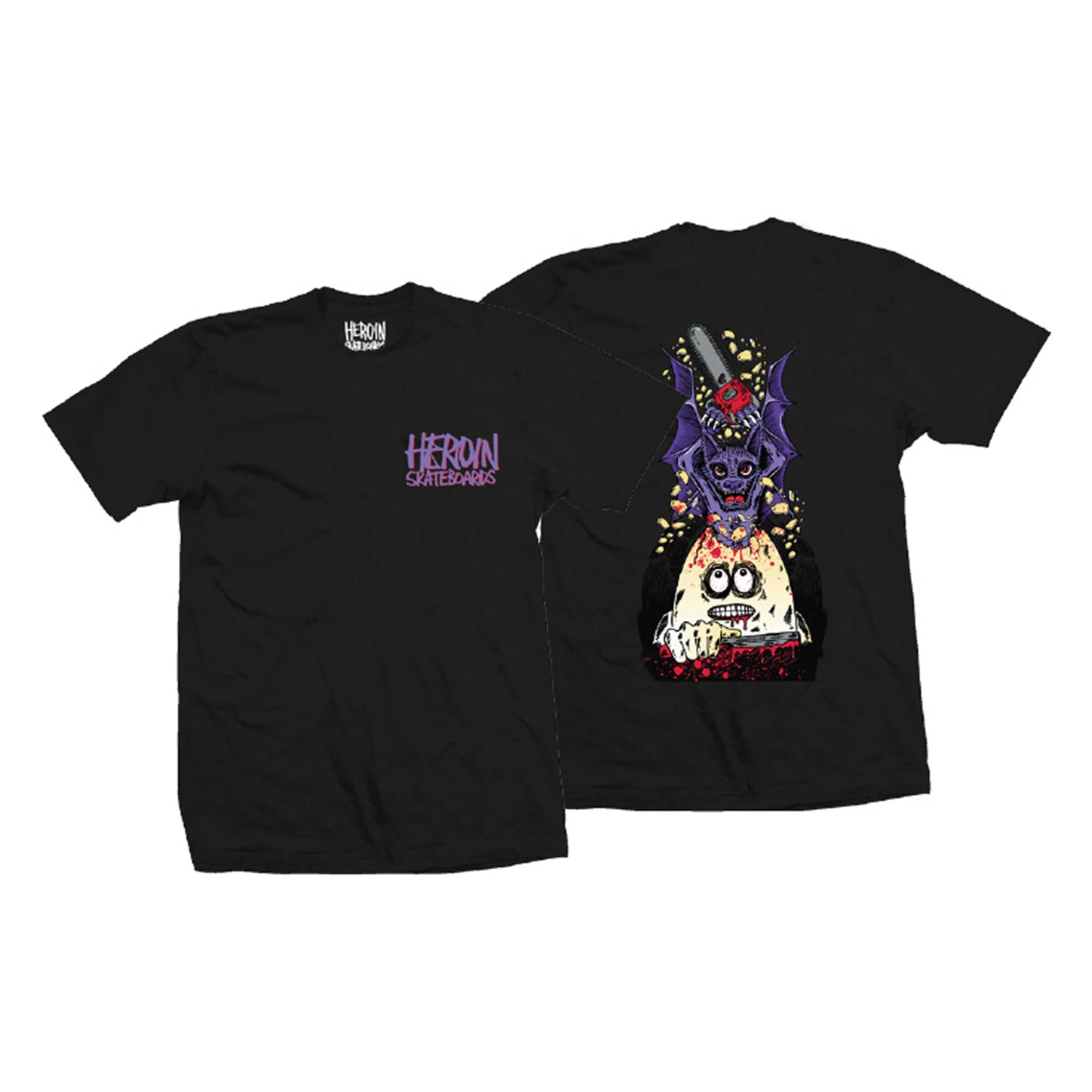 HEROIN T-Shirt BAT EGG black