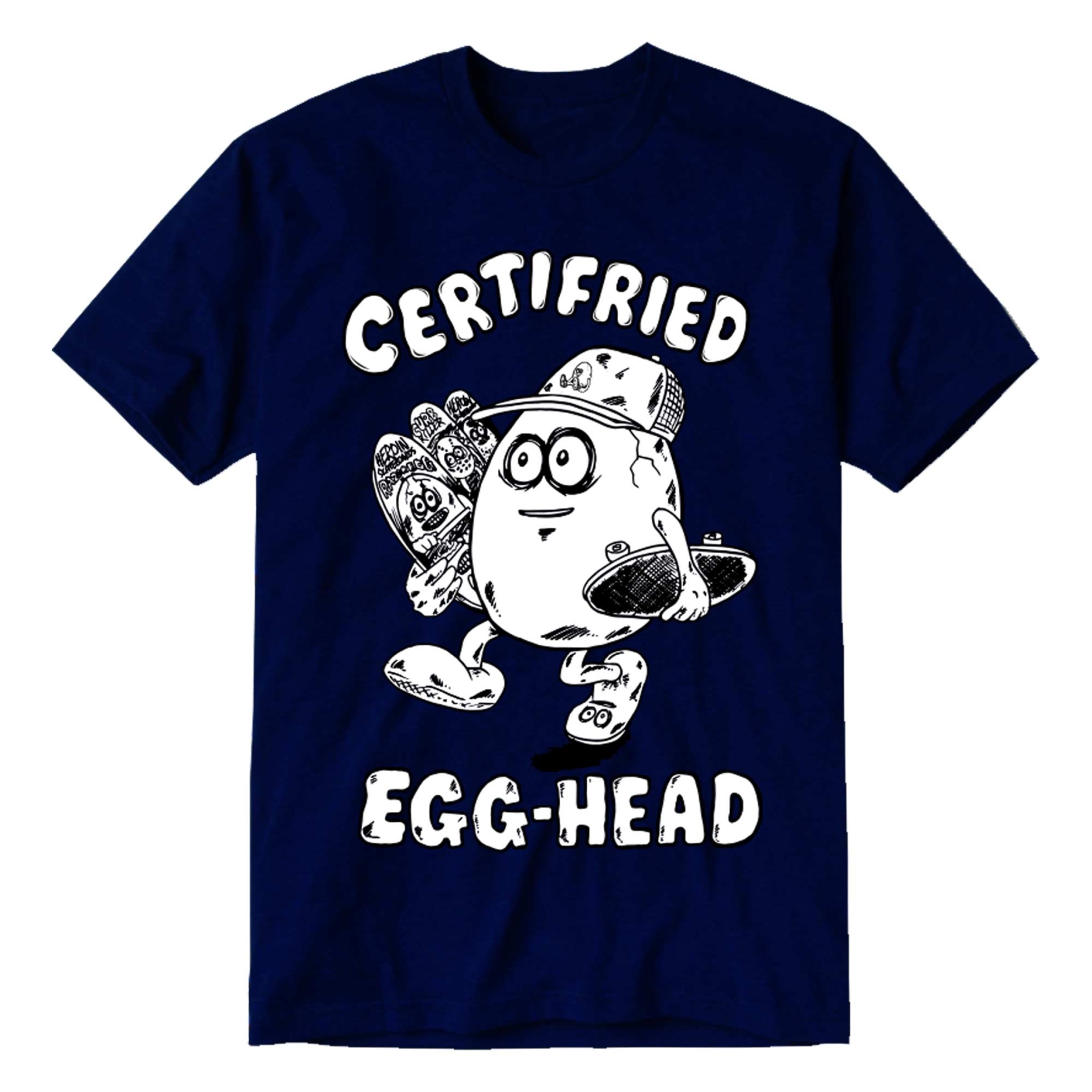 HEROIN T-Shirt CERTIFRIED EGG HEAD navy