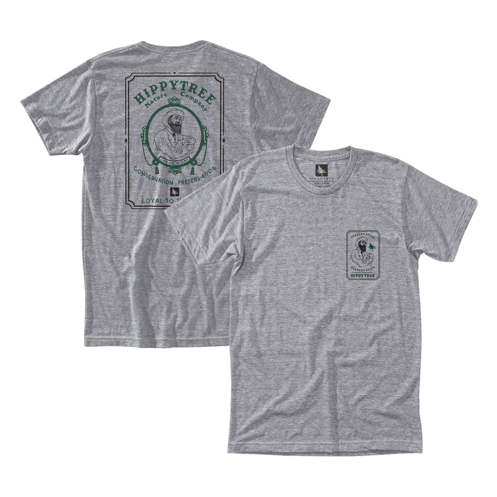 HIPPYTREE T-Shirt NATURALIST ECO heather grey