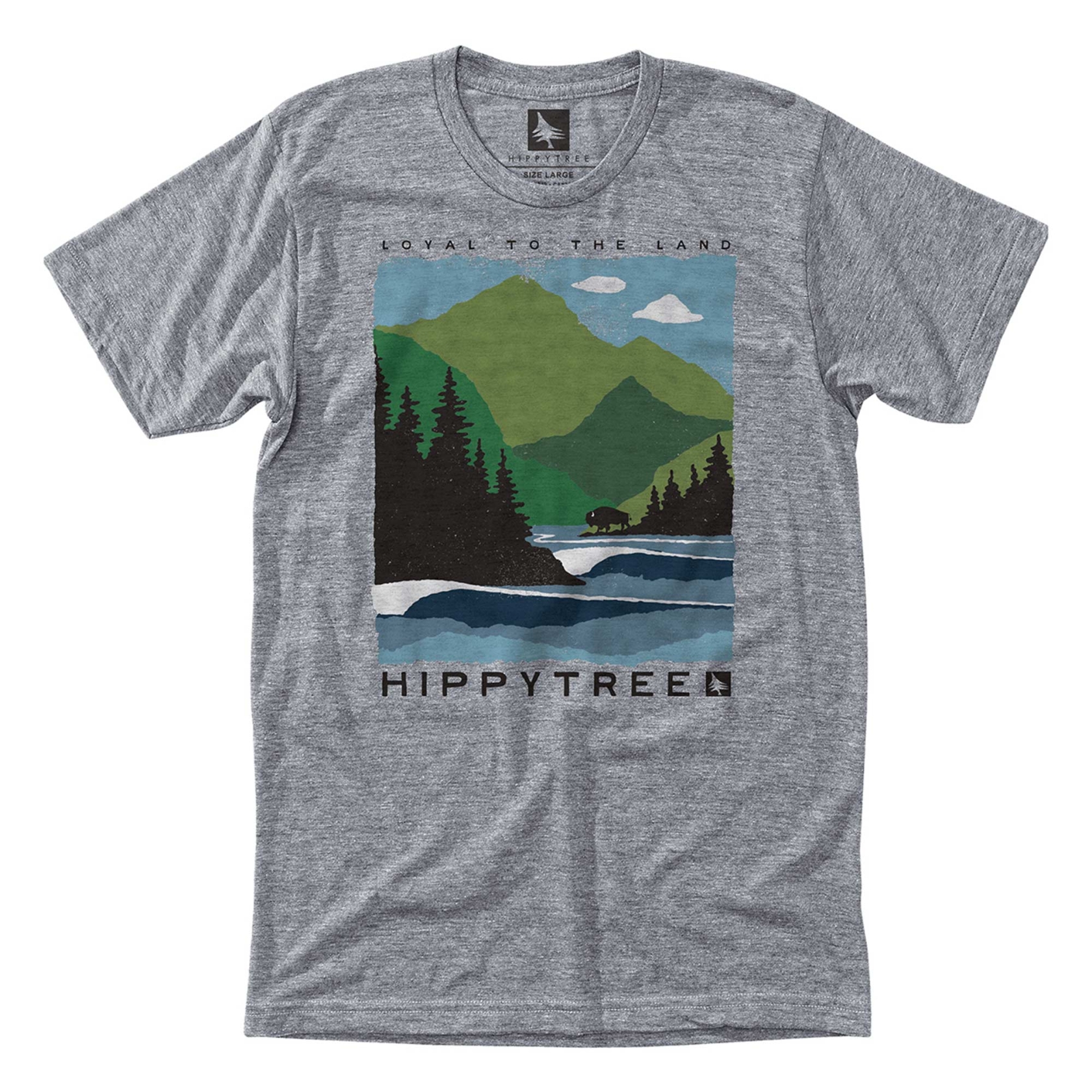HIPPYTREE T-Shirt RIVERBREAK ECO heather grey