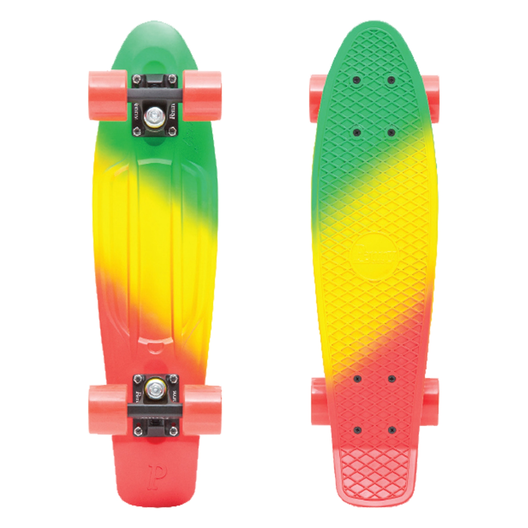 PENNY Complete 22 FADES SERIES Skateboard, green/yellow/red (jammin) One Size