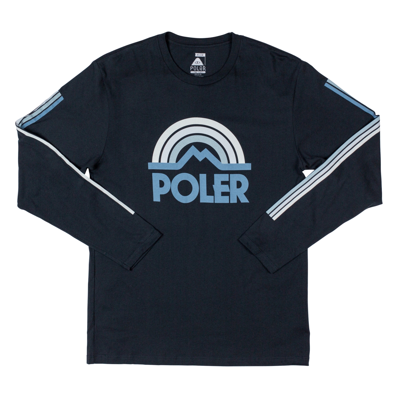 POLER Longsleeve MOUNTAIN RAINBOW navy