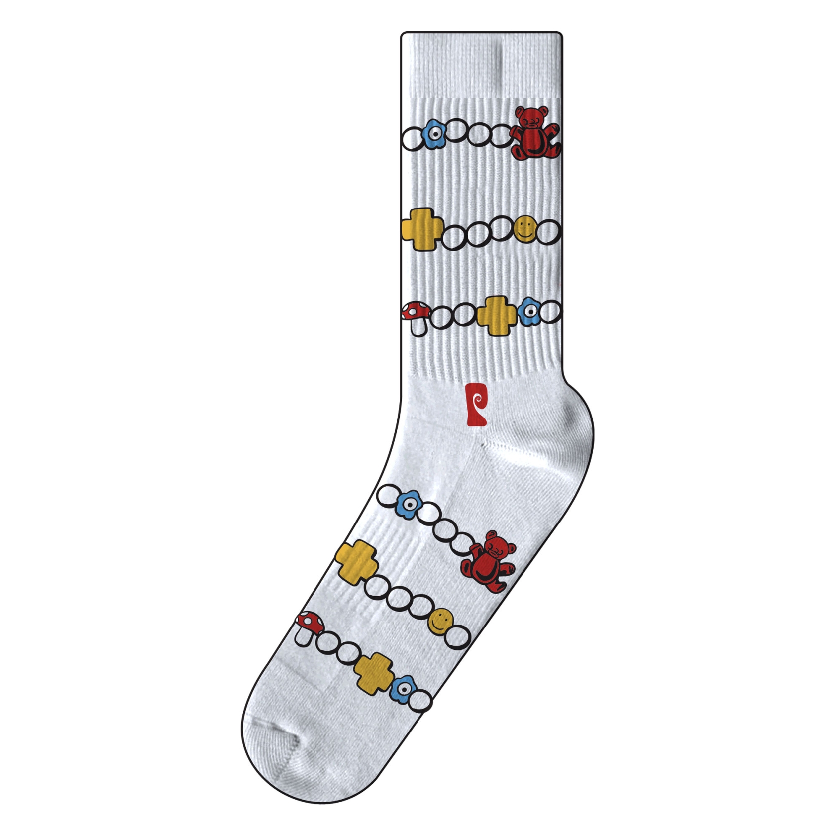 PSOCKADELIC Socks HENRYS JEWERLY  1-Pair, white
