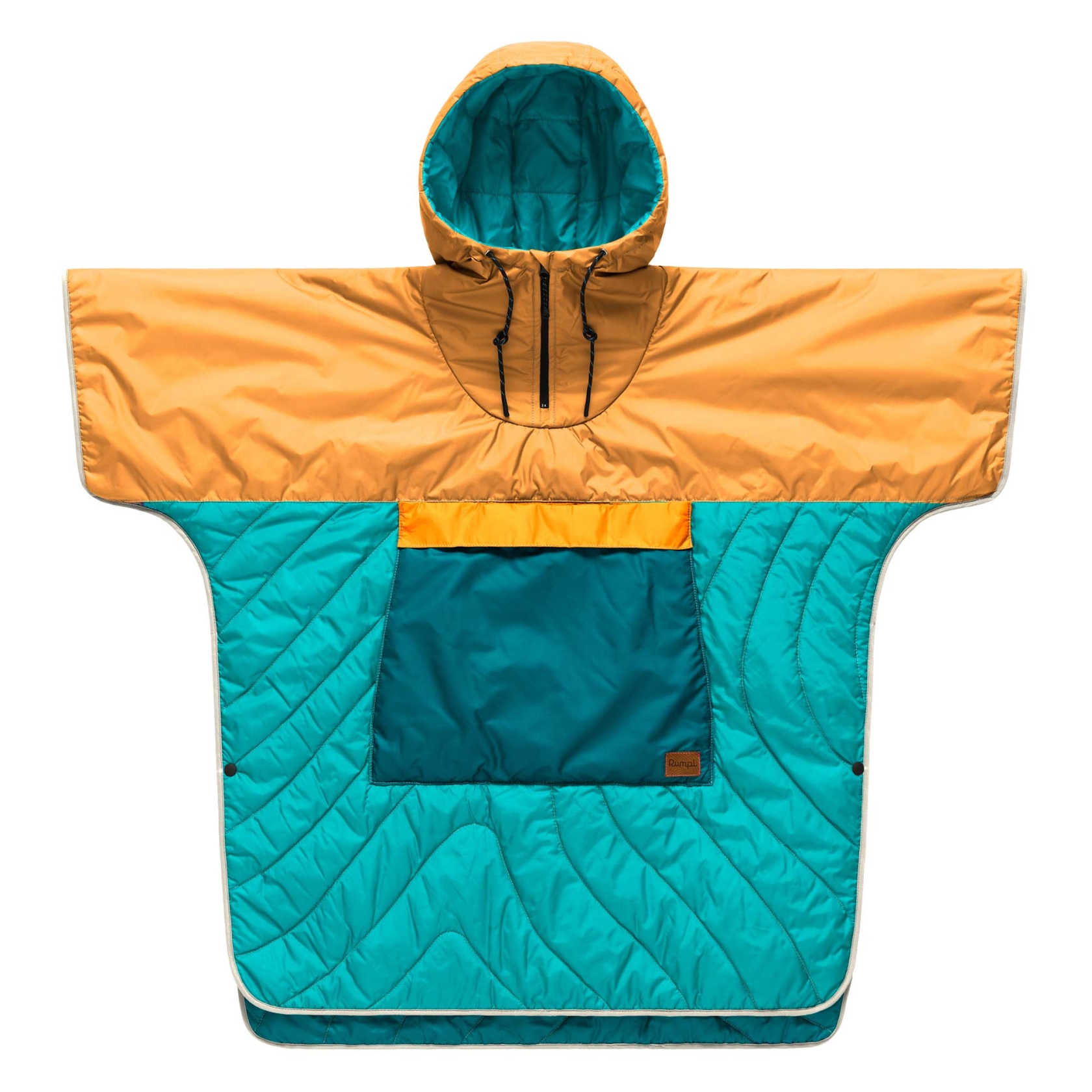 RUMPL Poncho ORIGINAL PUFFY PRINTED newport color block